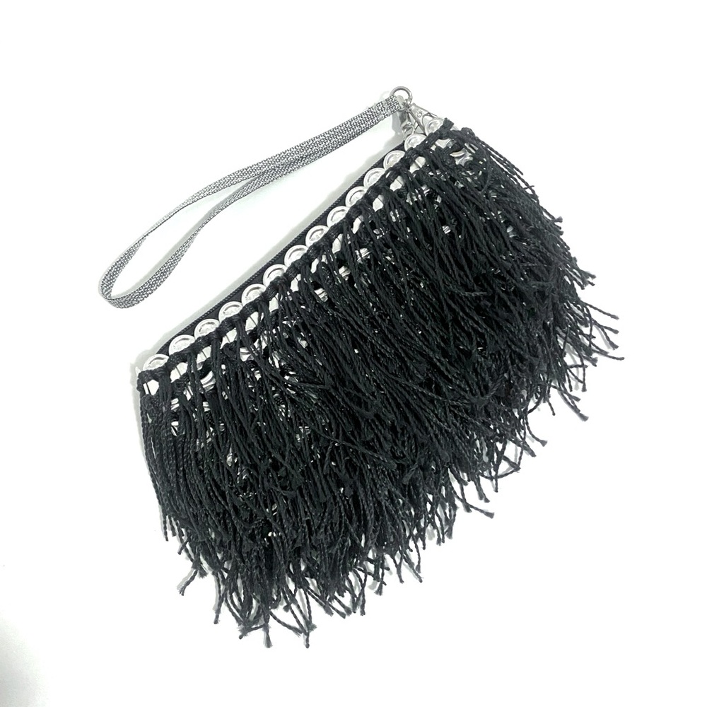 Escama Brasil Studio Soda Pop Tab Fringe Wrist Purse Fun Clutch Upcycled